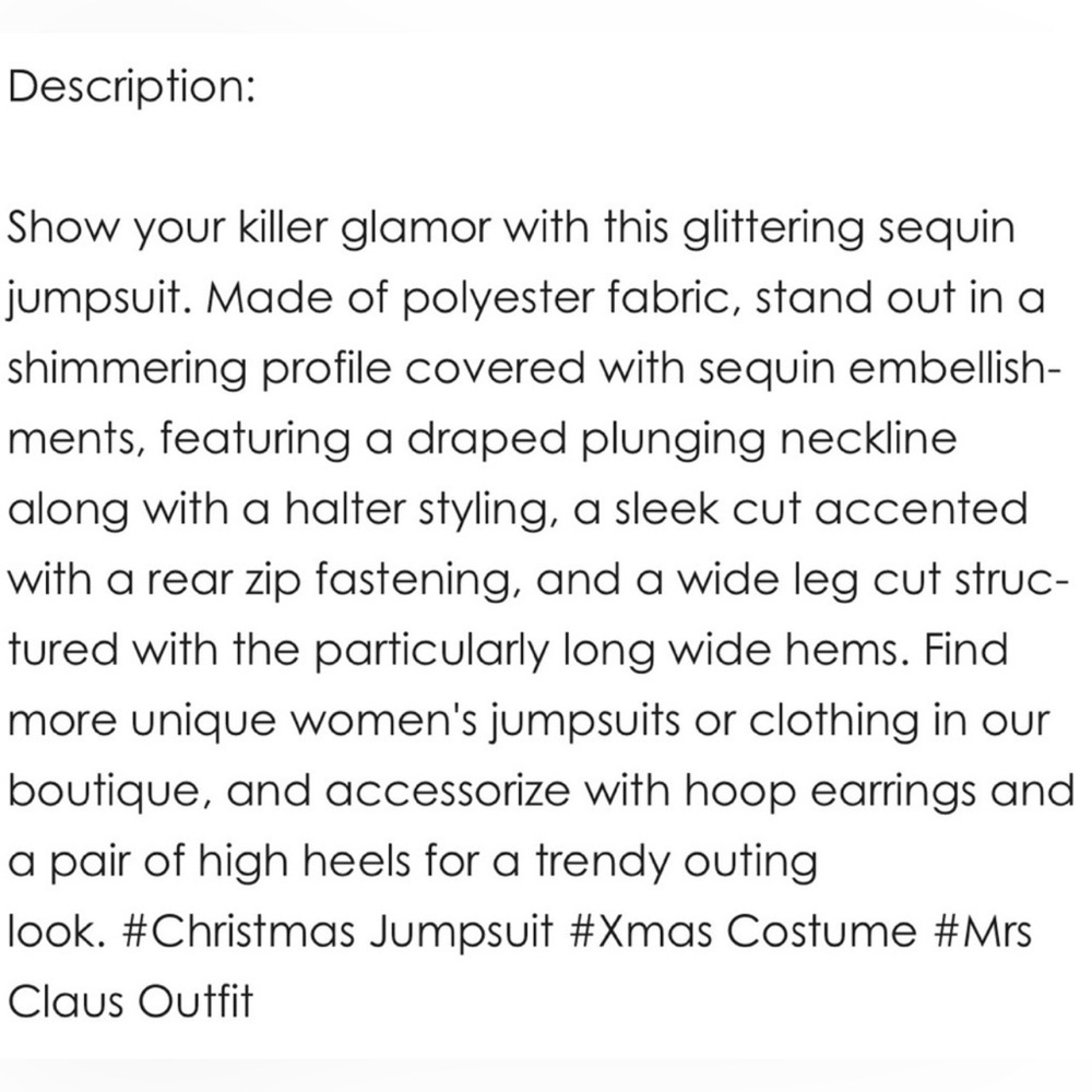 Elegant Gold Sequin Halter Jumpsuit - Picture 3 of 7